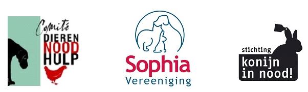 Logo's Dierennoodhulp, SV en Konijn in nood