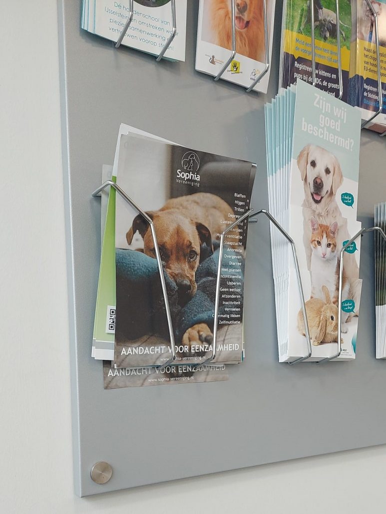 Flyers in dierenkliniek