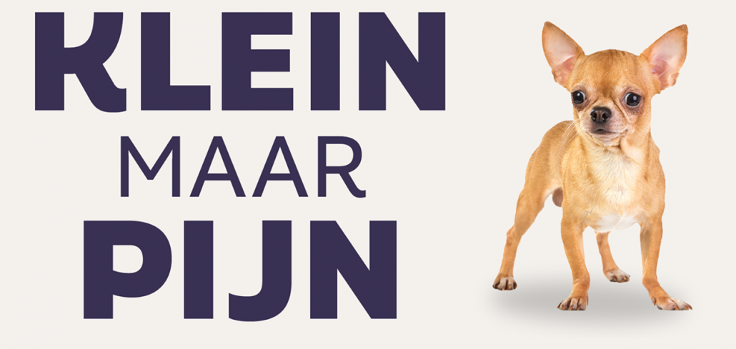 Klein maar pijn banner